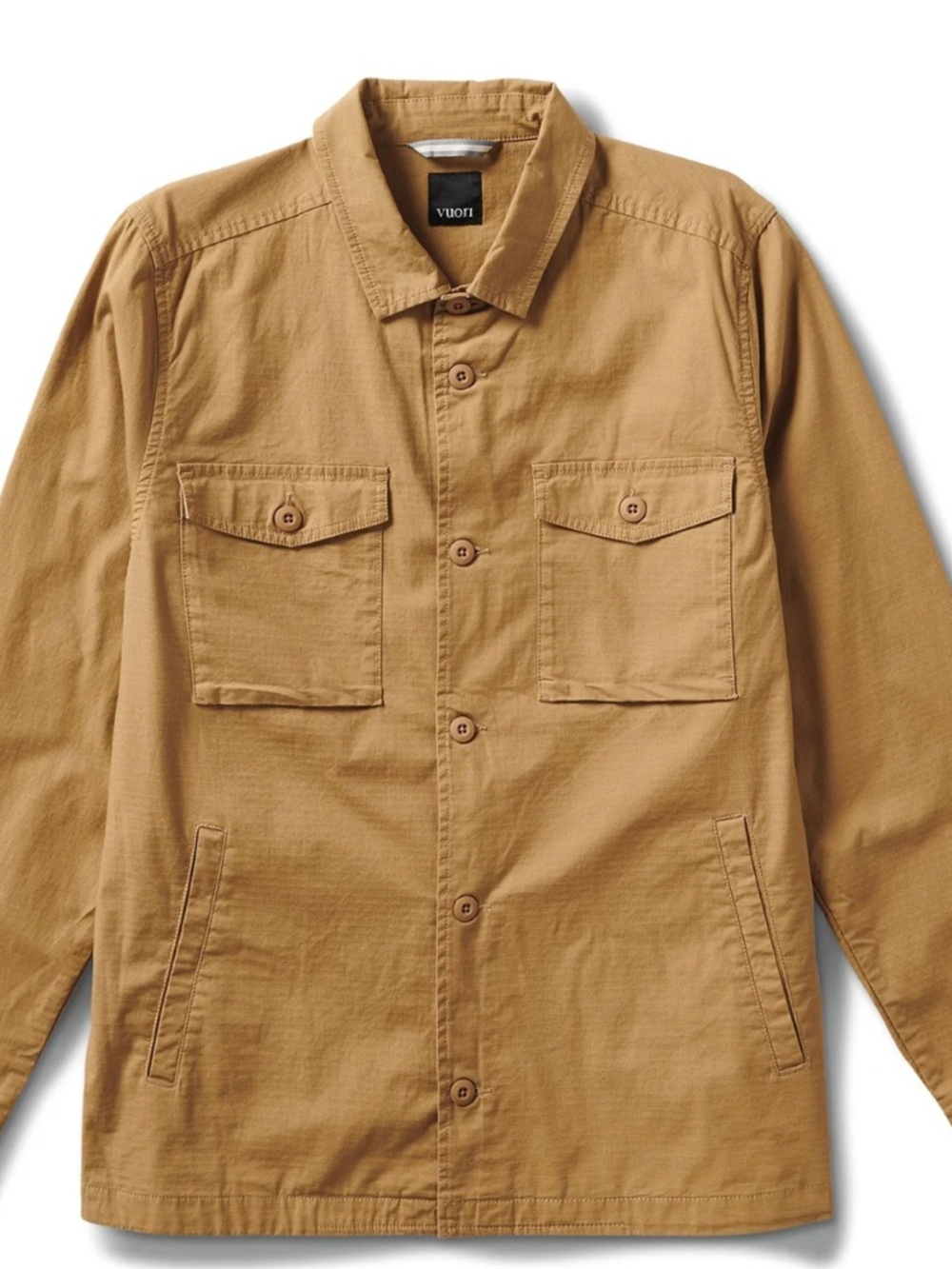 Vuori Ripstop Shirt Jacket, Size Medium, Wheat/Khaki Color
